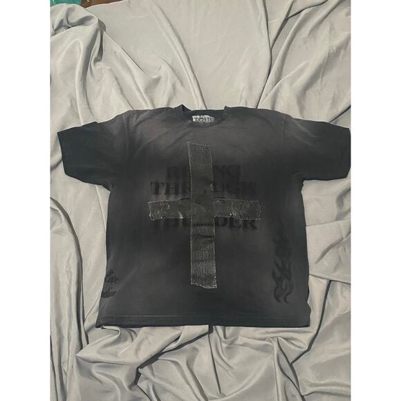 Travis Scott Utopia Tour Shirt Opium Style Faded Black Size XL - Picture 1 of 5